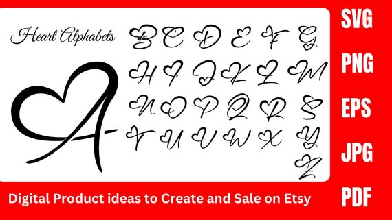 Letter A In Cursive With Heart