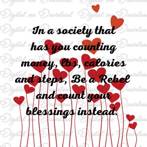 Heart - Count your Blessings Instant Digital Download - svg, png, dxf, and eps files included! use with cricut, print, laser, sublimation