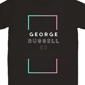George Russell 63 Mercedes F1 Fan Merch Tee