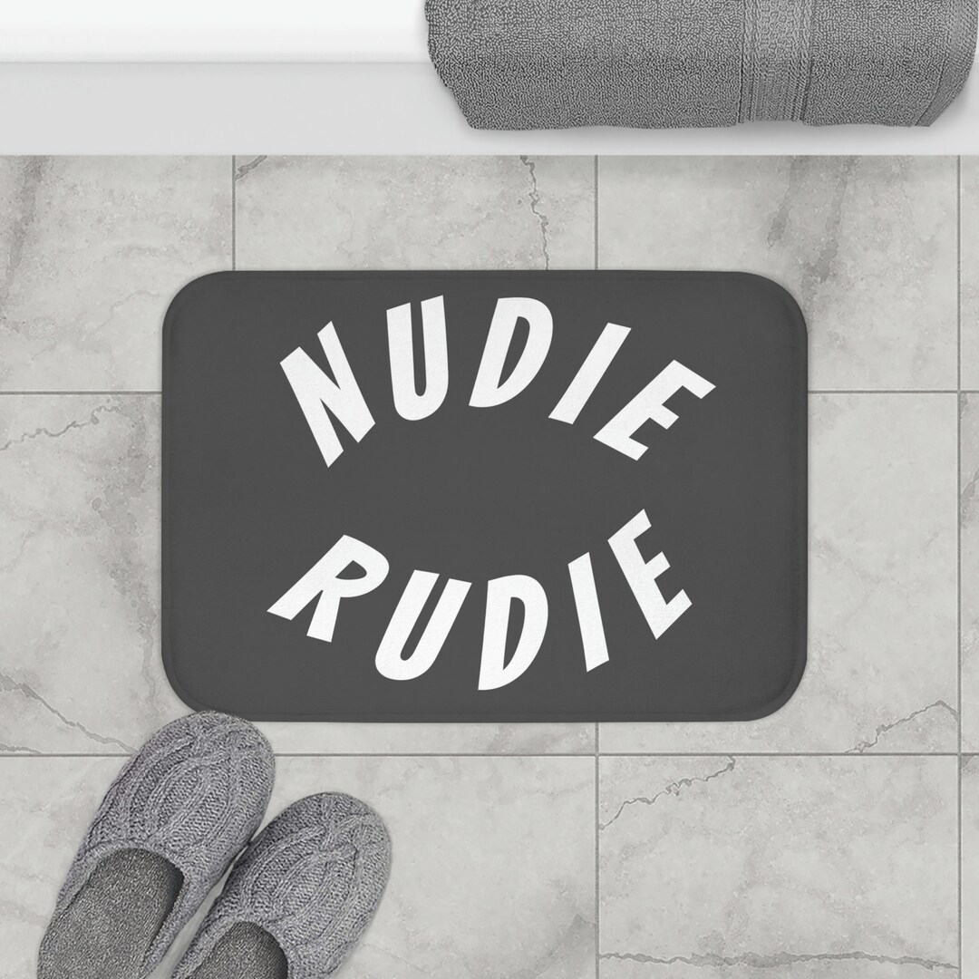Nudie Rudie Bath Mat, Funny Bathroom, Bathroom Decor, Quirky Home Decor
