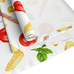 Italy Table Runner, pasta table runner, fun table runner, kitchen accessories, House Warming Gift, Gift Idea, Pasta lover, Italian tableware
