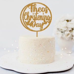 Personalised Christening Cake Topper | Digital Cut File | Baby Boy | Girl | Confirmation | Communion | Baptisim | PNG | Cake Topper SVG |