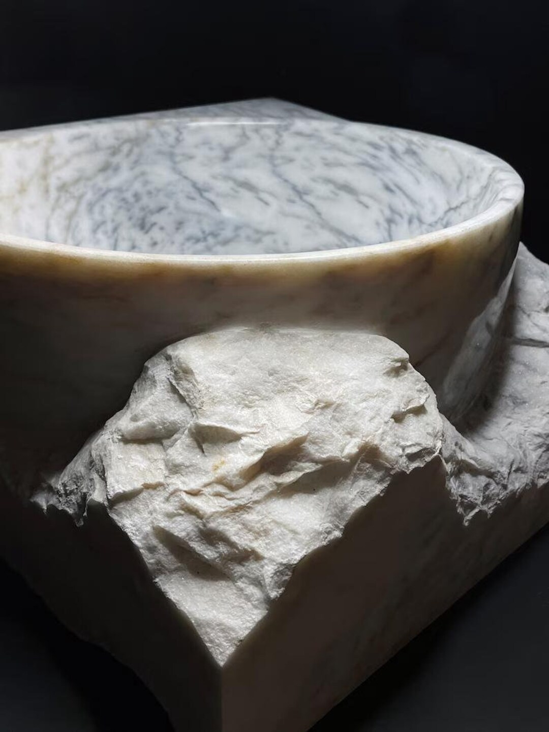 Round Marble Sink Bathroom Stone Marble Vanity Vanities Sink Etsy