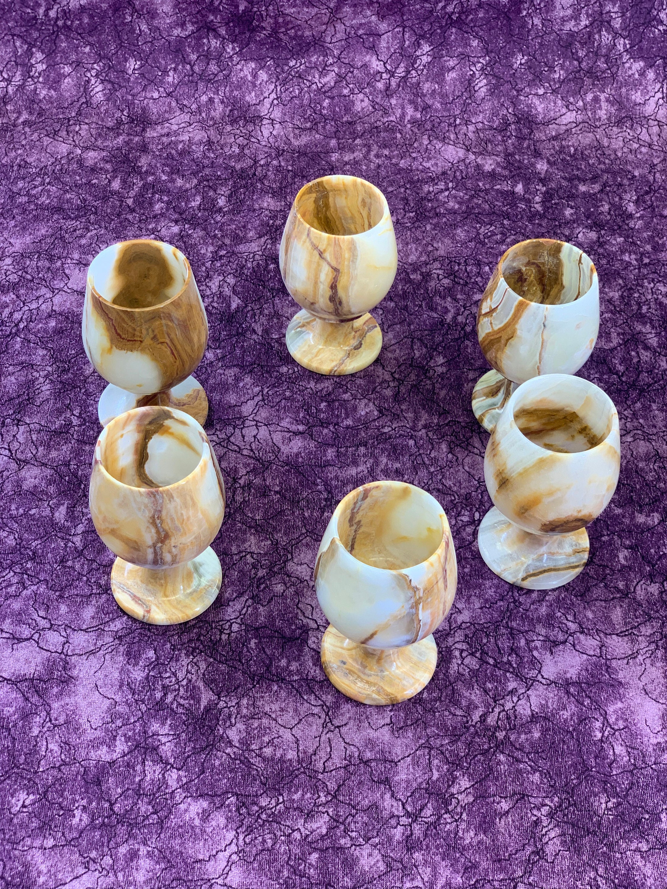 Onyx Marble Goblet Onyx Wine Glass Marble Goblets Wedding Gift Etsy