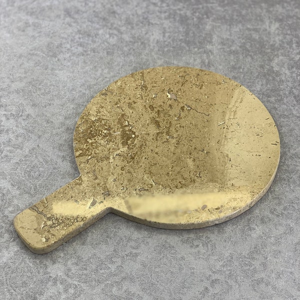 Round Marble Tray With Handles Etsy