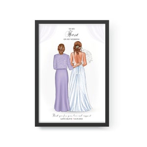 Personalized Wedding Gift for Aunt, Gift from Niece, Family Personalized Gift, Aunt Gift, Gift from Bride, Custom Portrait, Wedding Gift