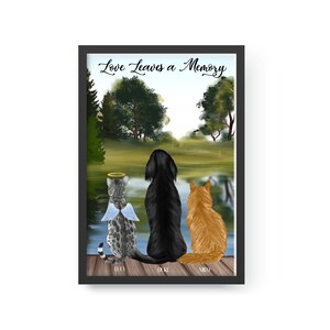Custom Pet Memorial Portrait, Dog and Cat Portrait, Personalized Gift, Pet Remembrance Gift, Gifts for Pet Lover, Gift Ideas, Christmas Gift