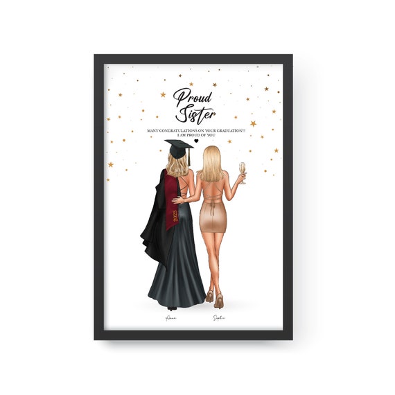 Graduation Gift for Her, Gift for Graduate, Gift for Grad Sister, Custom  Portrait, University High School College Present, Congrats Grad - Etsy  Israel