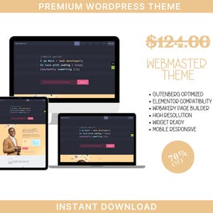 Może przedstawiać: Szablon projektu strony internetowej dla portfolio programisty web. Szablon zawiera ciemne tło z fragmentem kodu i przyciskiem wezwania do działania. Szablon jest również responsywny i przyjazny dla urządzeń mobilnych. Szablon jest dostępny do natychmiastowego pobrania i jest przeceniony o 70%.