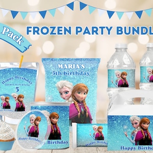 Pegatinas Frozen x 5 - Suministros de Favores para Fiesta de Cumpleaños  Frozen Elsa Anna Olaf Botín