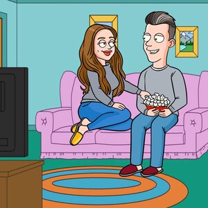 Father's Day Gift,Custom Family Guy Portrait, Cartoon Style Art, Personalized Family Gift, Family Guy Art,Pixar Portrait,Faceless Portrait,