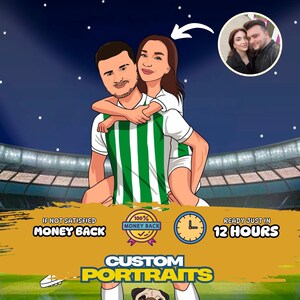 Father's Day Gift,Personalized Soccer Player Cartoon Portrait,Pixar Portrait,Faceless Portrait, Mom Remembrance, Custom Gift for Him