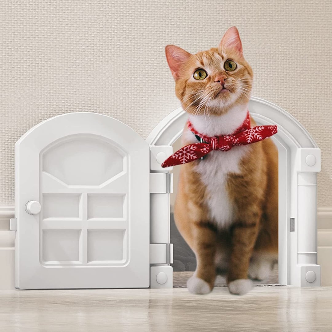 Cat Door Interior Door No Noise Interior Cat Door Indoor Cat Etsy