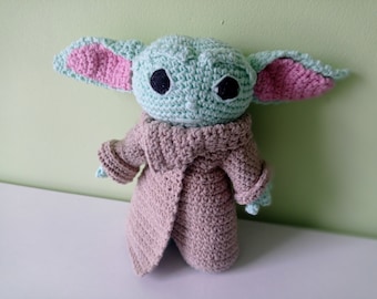 Grogu, Patrón de crochet Baby Yoda/Yoda