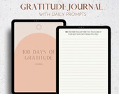 Digital Gratitude Journal | 103 Pages | Daily Gratitude Journal for iPad, GoodNotes, Notability | Mindfulness Journal | Self Care Journal