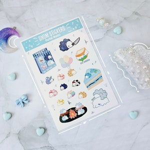 Aufkleber Bogen | Snom Sticker Bogen | Snom Geschenk | süßer Stickerbogen