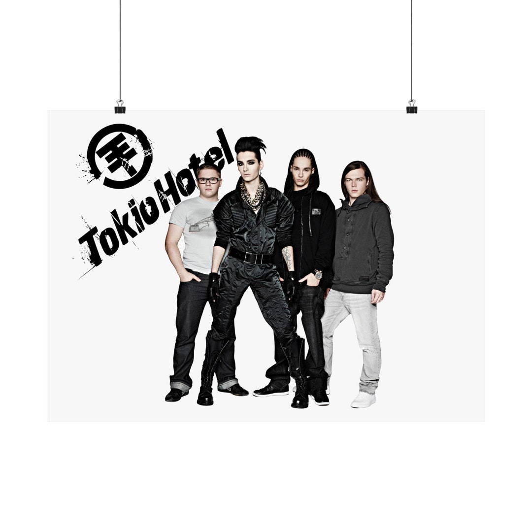 tokio-hotel-poster-rock-band-vintage-poster-matte-horizontal-poster