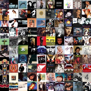 80er Jahre Musik Poster - 80er Album Prints 100 hochauflösende Bilder - sofort download
