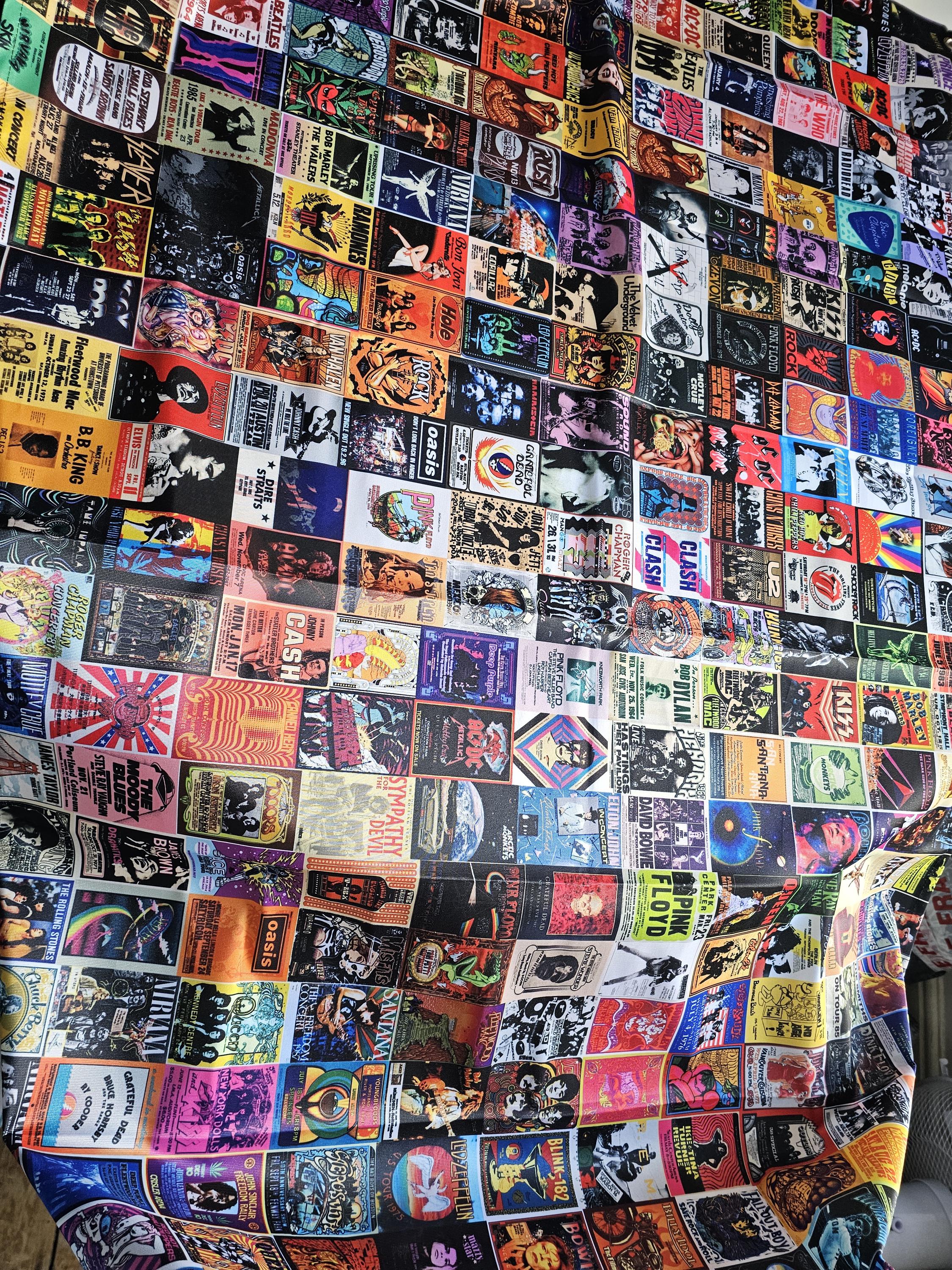 Huge Wall Flag Featuring Hundreds of Vintage Bands! Punk, Rock, Metal ...