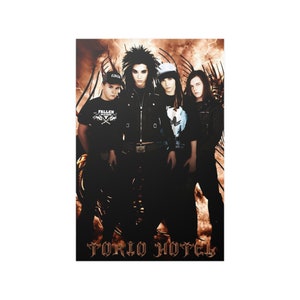 Tokio Hotel Poster - Rock band vintage poster