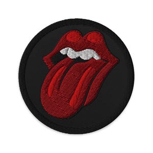 Tonglapje van retro muziekband! 3" geborduurde patch