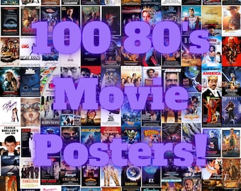 100 Classic 80s Movie Posters: Retro Film Art (Digital Download)