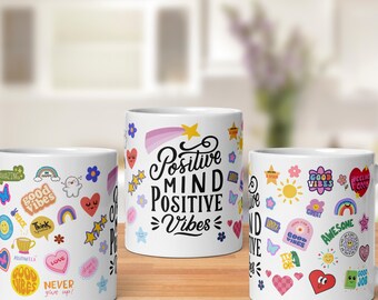 Taza de cerámica con mensaje positivo, regalo motivacional