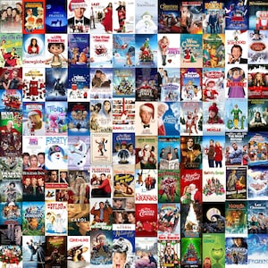 Poster di film di Natale! 100 poster di film classici retrò e moderni - Download digitale istantaneo