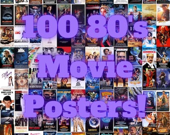 80's Movies Posters! 100 Classic Retro 80's Movie Posters - Instant Digital Download