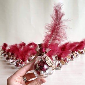 Bottiglia a forma di pera, bottiglia di vetro con tappo di sughero, bottiglia di vetro con perle, fiori secchi, regali per feste, regali di nozze, regali per neonati, regali di compleanno