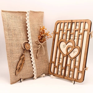 Biglietto d'invito in legno rustico, Biglietto d'invito in legno tagliato al laser, Invito busta rustico, Biglietto d'invito elegante in legno, Invito albero