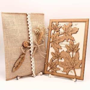 Biglietto d'invito in legno rustico, Biglietto d'invito in legno tagliato al laser, Invito busta rustico, Biglietto d'invito elegante in legno, Invito albero