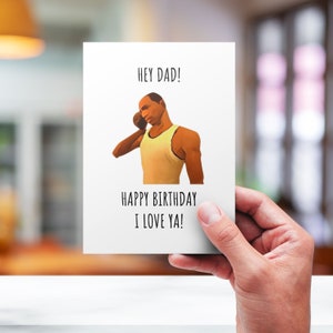 Grappige papa verjaardagskaart GTA Meme verjaardagskaart Vaderdag kaart Cadeau voor papa - humoristische humor grappig