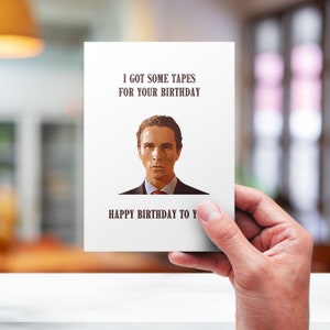 Patrick Bateman Birthday Card Funny Birthday Card American Psycho Birthday Card Dorsia Reservation Gift For Him or Her Printable Card