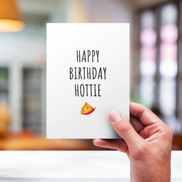 Funny Birthday Card Gift For Her Happy Birthday Hottie Birthday Card For Wife Printable Card Birthday Gift For Girlfriend Gift For Friends