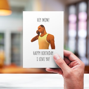 Biglietto d'auguri per la mamma divertente Biglietto d'auguri GTA Meme Biglietto per la festa della mamma Regalo per la mamma - umorismo umoristico divertente