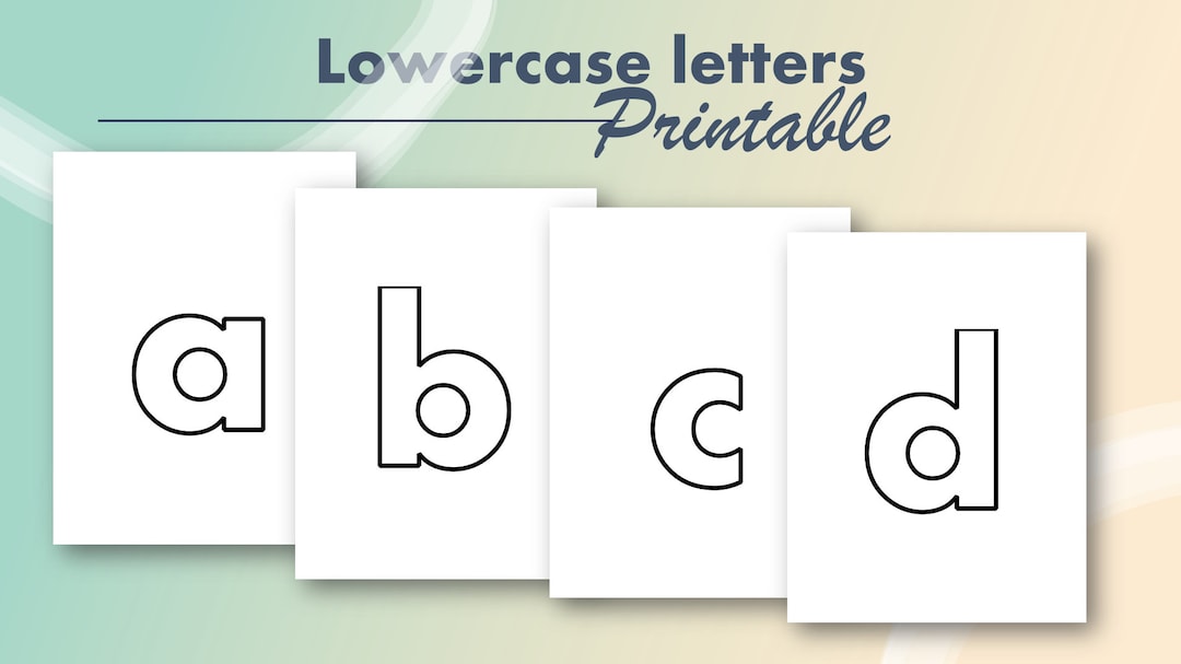 Printable Lowercase Letters Printable Alphabet 26 Pages Etsy Printable Lowercase Letters Printable Alphabet 26 Pages Etsy