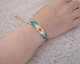 Miyuki Multicolor Bracelet,Unique Dainty Accessory,Gift for Her,Bohemian Handmade Jewelry,Valentine Gift