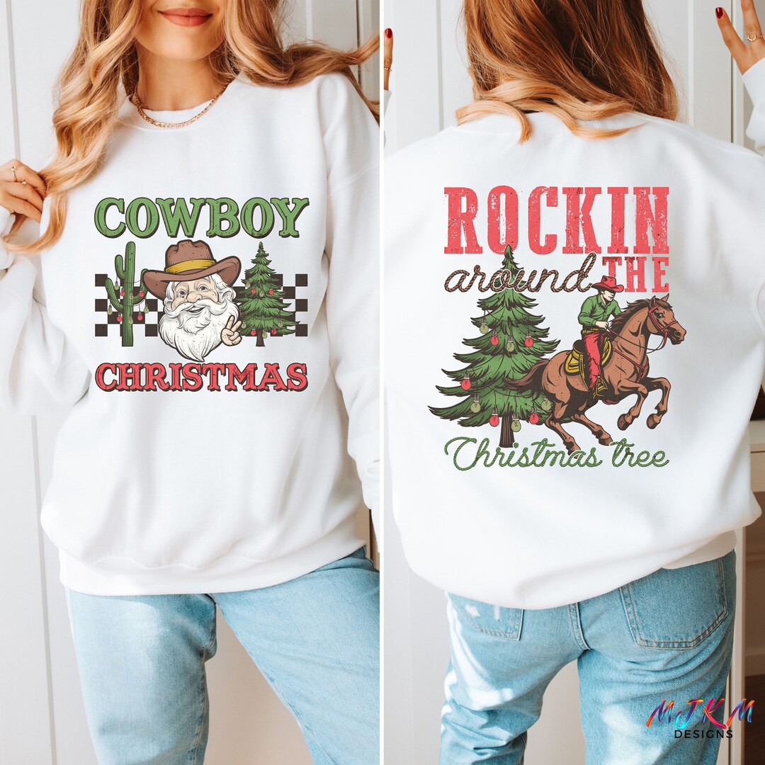 Cowboy Christmas Shirt Happy Holiday Retro Western Christmas Etsy cowboy-christmas-shirt-happy-holiday-retro-western-christmas-etsy