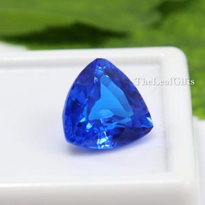 Trillion Cut Light Blue Ceylon Sapphire: 7.75 ct Natural Gemstone