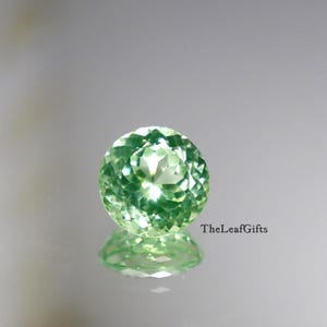 Natural 14.00 Ct Green Apple Sapphire Round Cut | Certified Loose Gemstone 14.2x14.2x9 mm