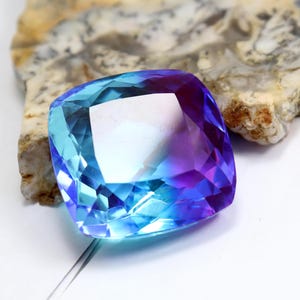 98ct Natural Faceted Ametrine – Cushion Ametrine Gemstone, Perfect for Ametrine Jewelry & Rings