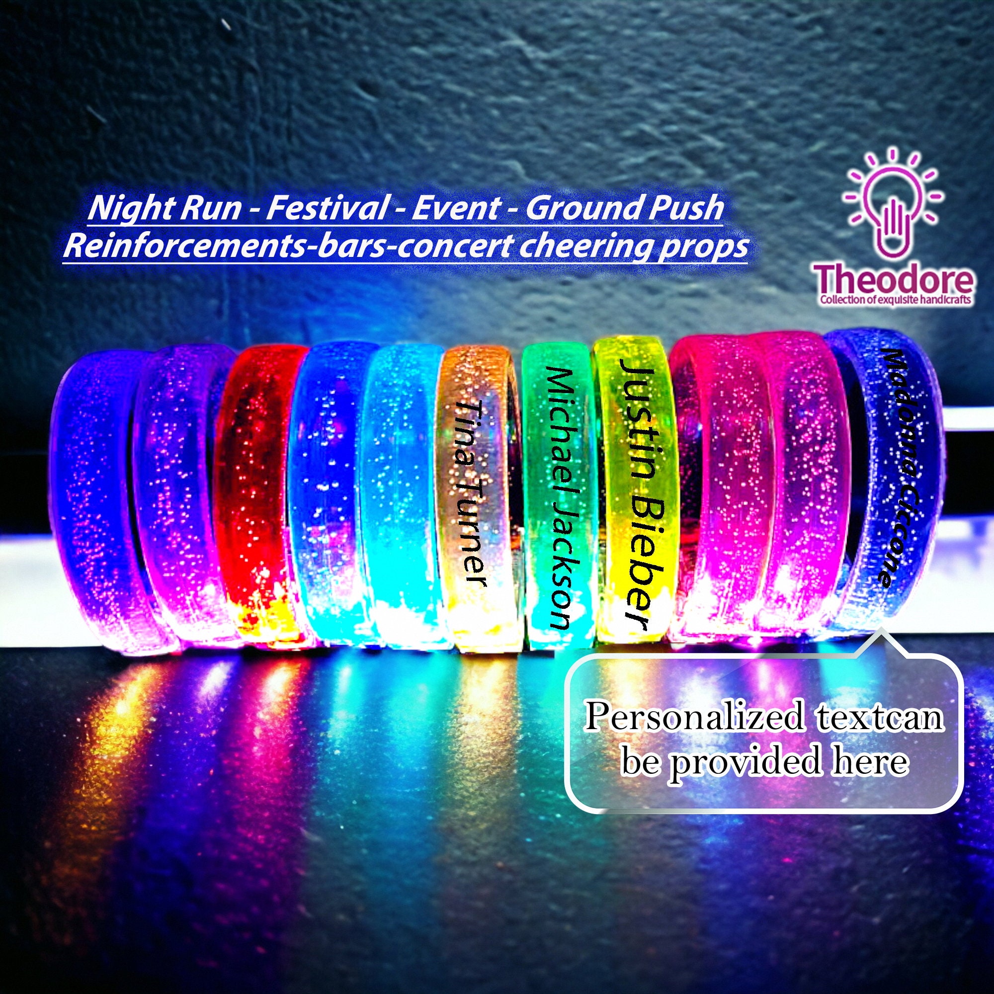 Party Bag Fillers LED Bracelet Wrist Arm Band Glow Flashing Disco Concert UK