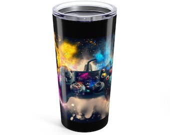 Tazza da viaggio in acciaio inossidabile con controller di gioco - 20 once