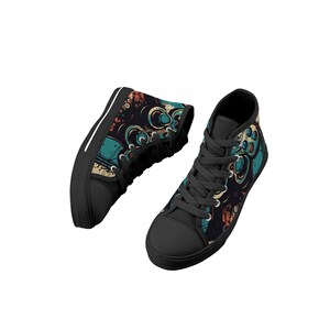 Chaussures montantes en toile pour enfants de style gaming