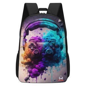 Gaming Style 17 Inch School Backpack