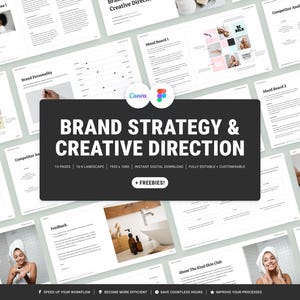 Brand Strategy & Creative Direction Presentation | Canva and Figma Template | Instant Digital Download | Mood Board