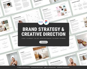Brand Strategy & Creative Direction Presentation | Canva and Figma Template | Instant Digital Download | Mood Board