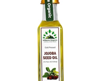 Hillpure Organic Jojoba Seed Oil / Cold Pressed / Pure and Natural / Raw / Unrefined / Undiluted / Hand Made / Eco Friendly /65 ml