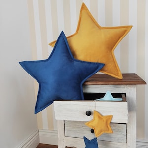 Star-Shaped Pillow – 9 Colors Available – Soft Decorative Throw Pillow for Nursery and Home Decor